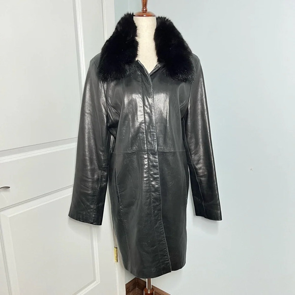 Vintage Leather Penny Lane Coat size L - Picture 7 of 13